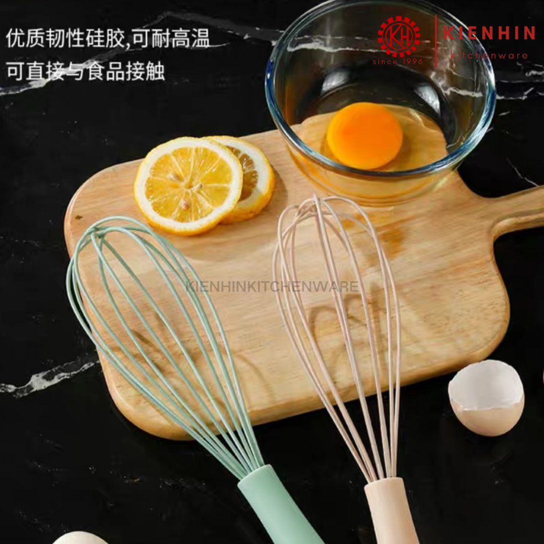 PP HANDLE SILICONE EGG WHISK <12 INCH/寸> | PP柄硅胶打蛋器