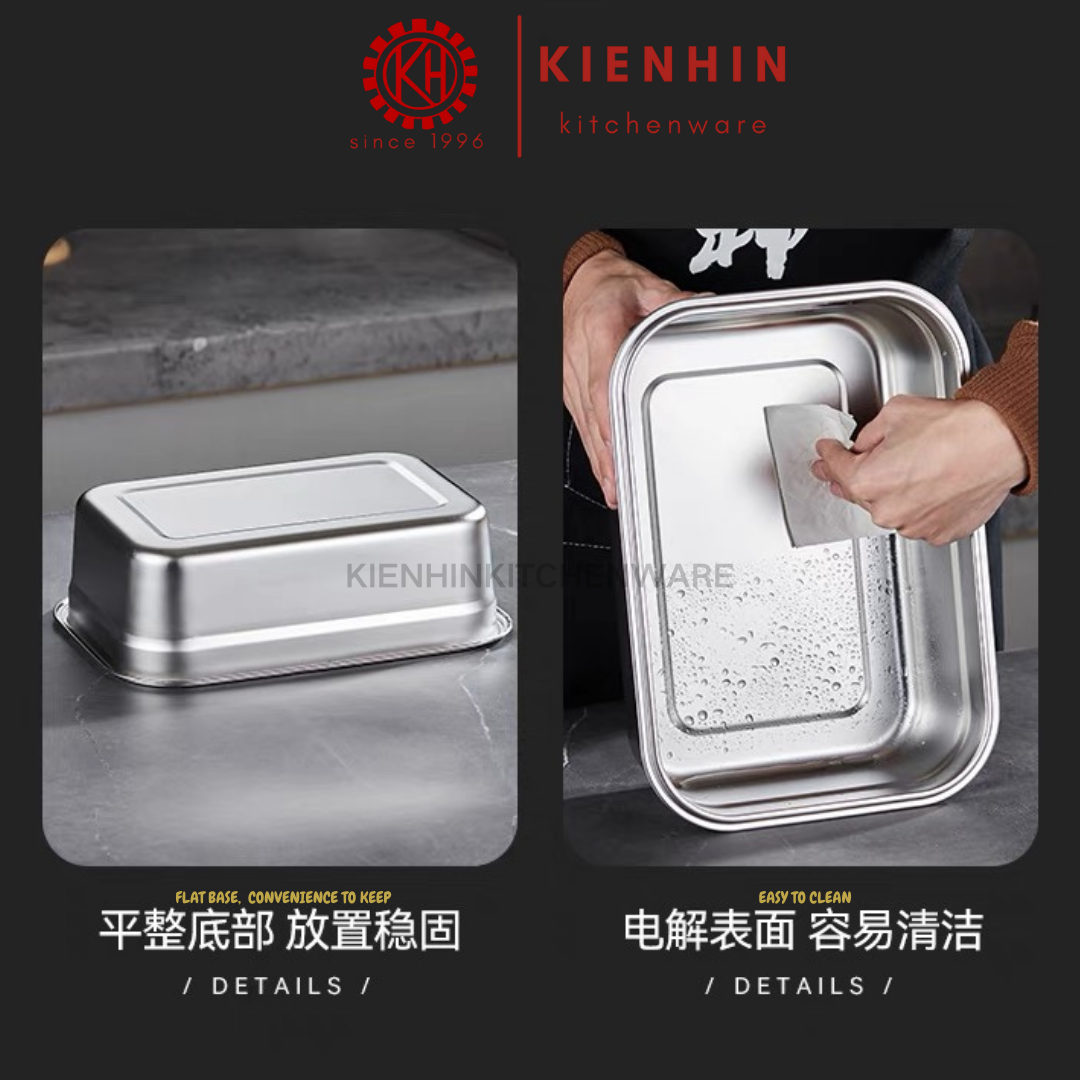 S/S FOOD STORAGE CONTAINER W/COVER | 不锈钢保鲜盒+盖子 < 2.5L / 3.5L / 5.3L / 7.3L / 10L >
