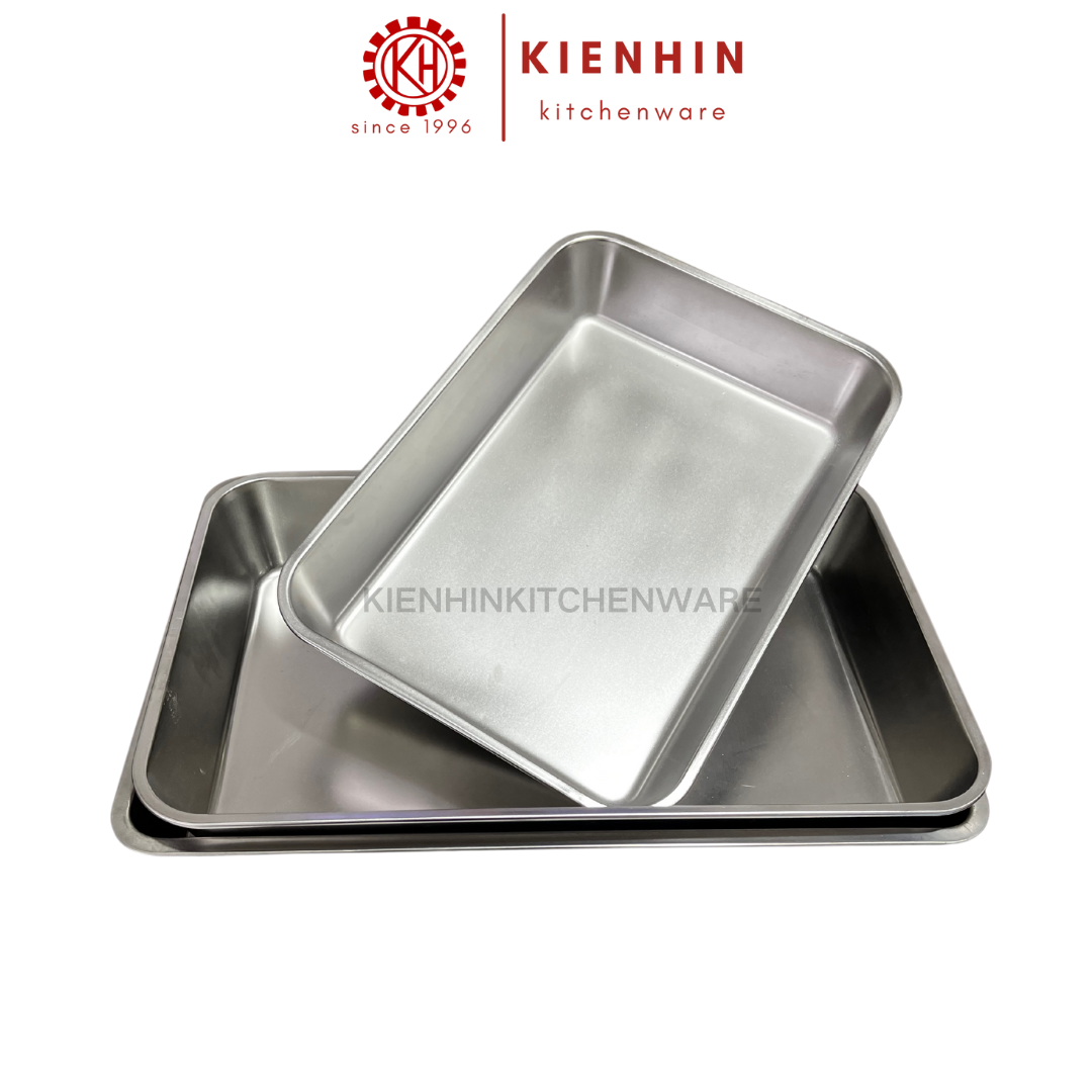 STAINLESS STEEL MULTIPURPOSE DEEP FOOD TRAY | DULANG MAKANAN KELULI | 白钢多功能方盘 (深方盘)