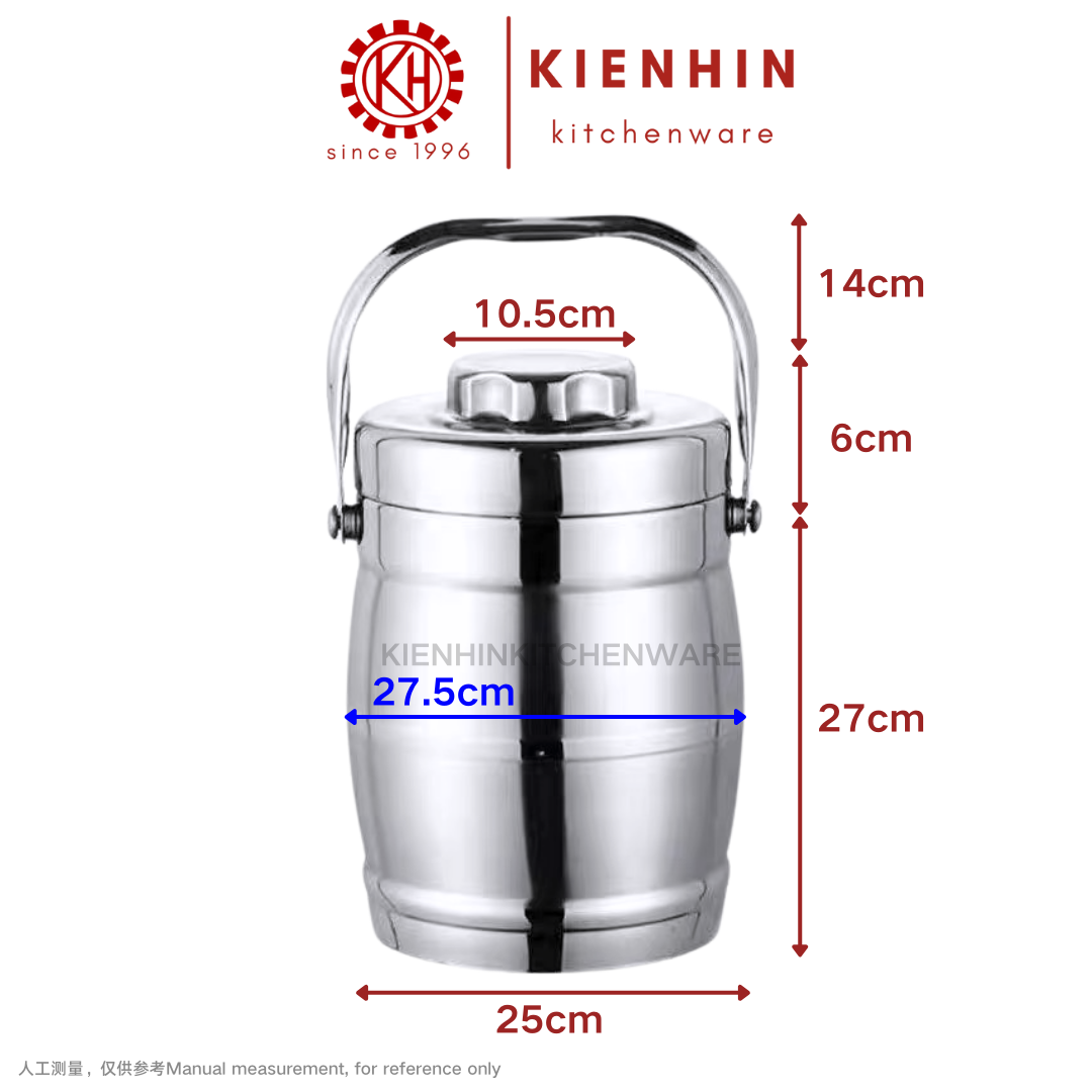 S/S THERMOS PORTABLE POT \ COMPARTMENTS LUNCH BOX | 不锈钢保温提锅/餐盒 <10L>