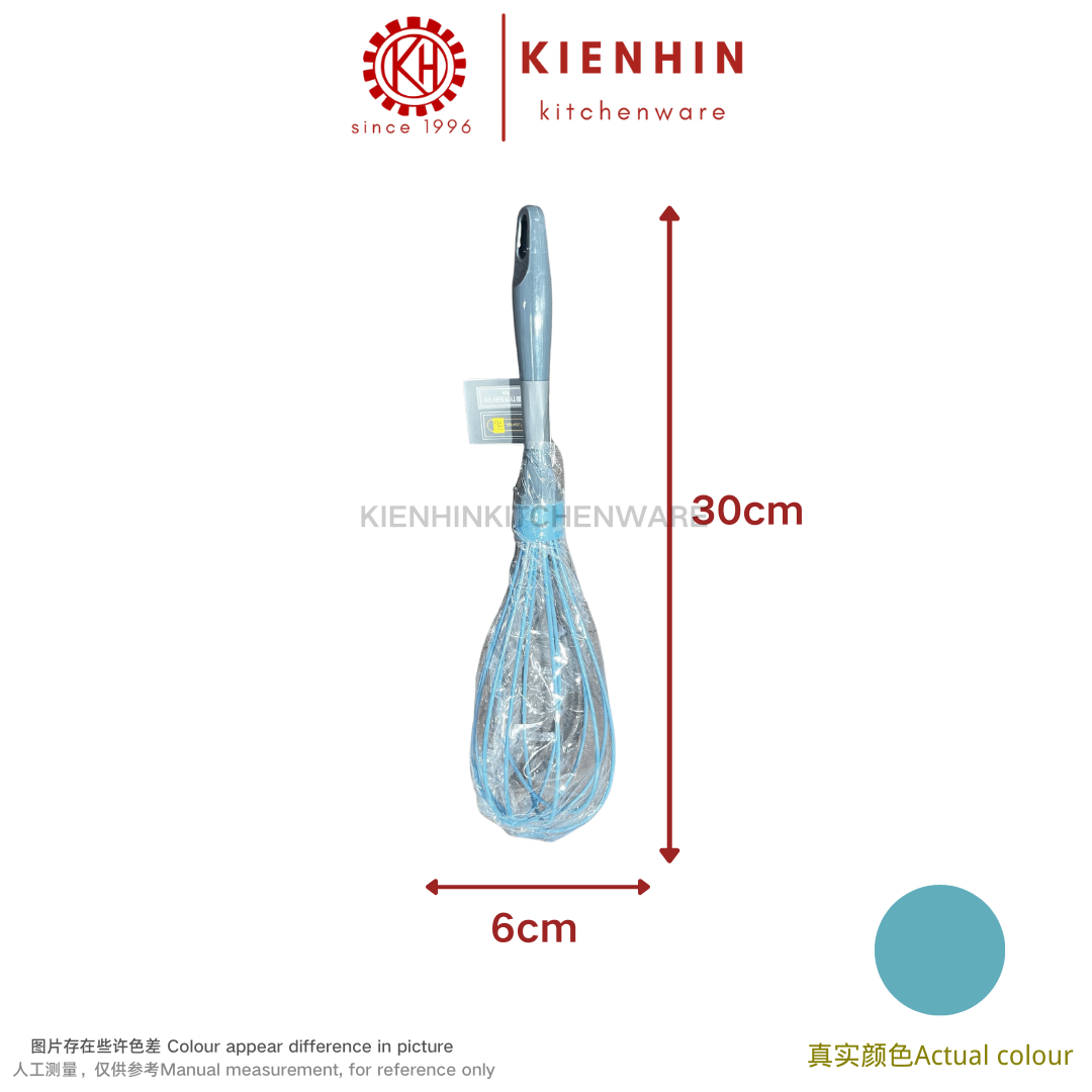 PP HANDLE SILICONE EGG WHISK <12 INCH/寸> | PP柄硅胶打蛋器