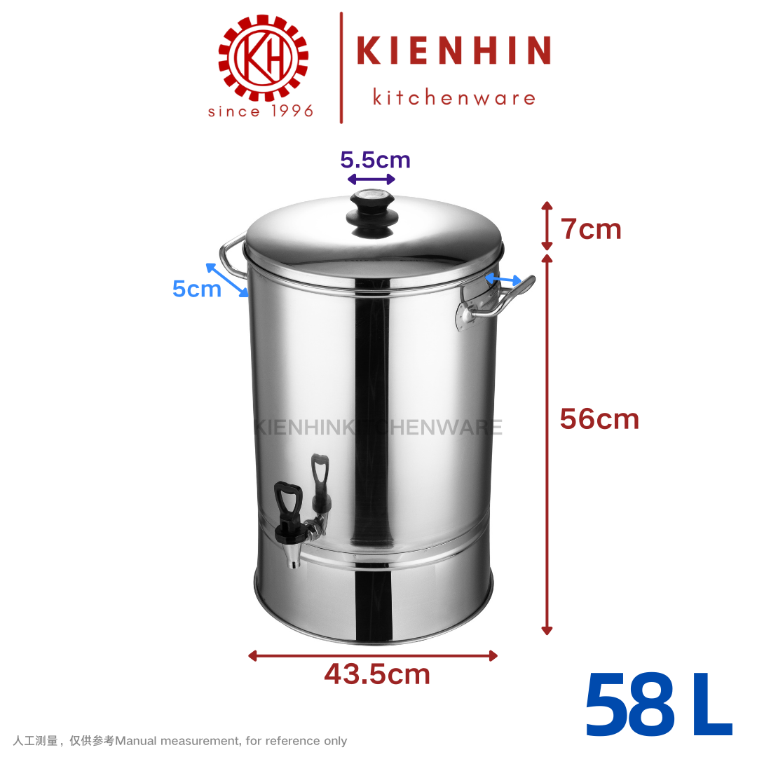 S/S SINGLE FAUCET WATER DISPENSER / WATER STORAGE | 不锈钢带龙头冷水桶 < 38L / 58L >