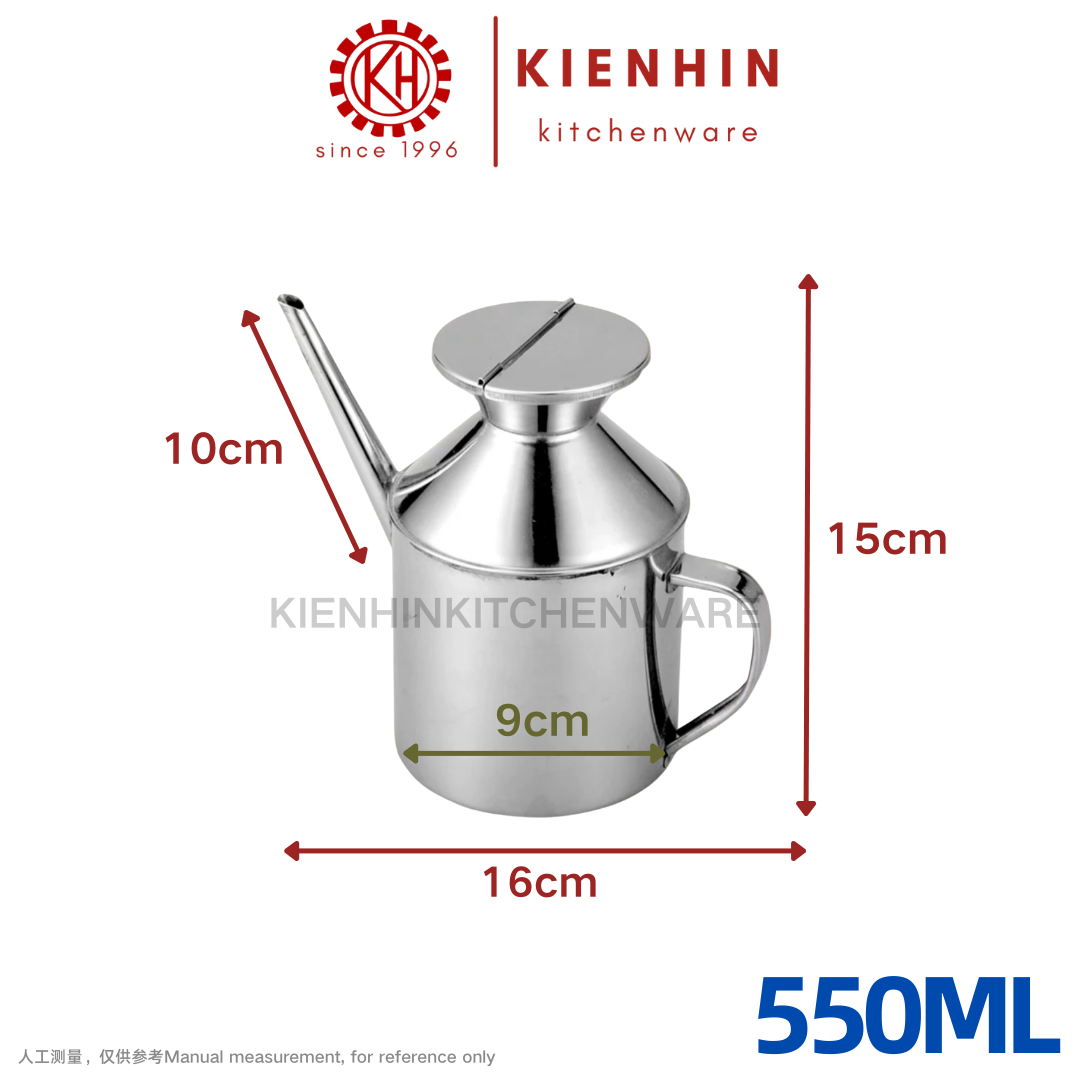 S/S OIL POT DISPENSER | S/S OIL CONTAINER | 白钢油壶 < 450ml / 550ml / 1000ml >