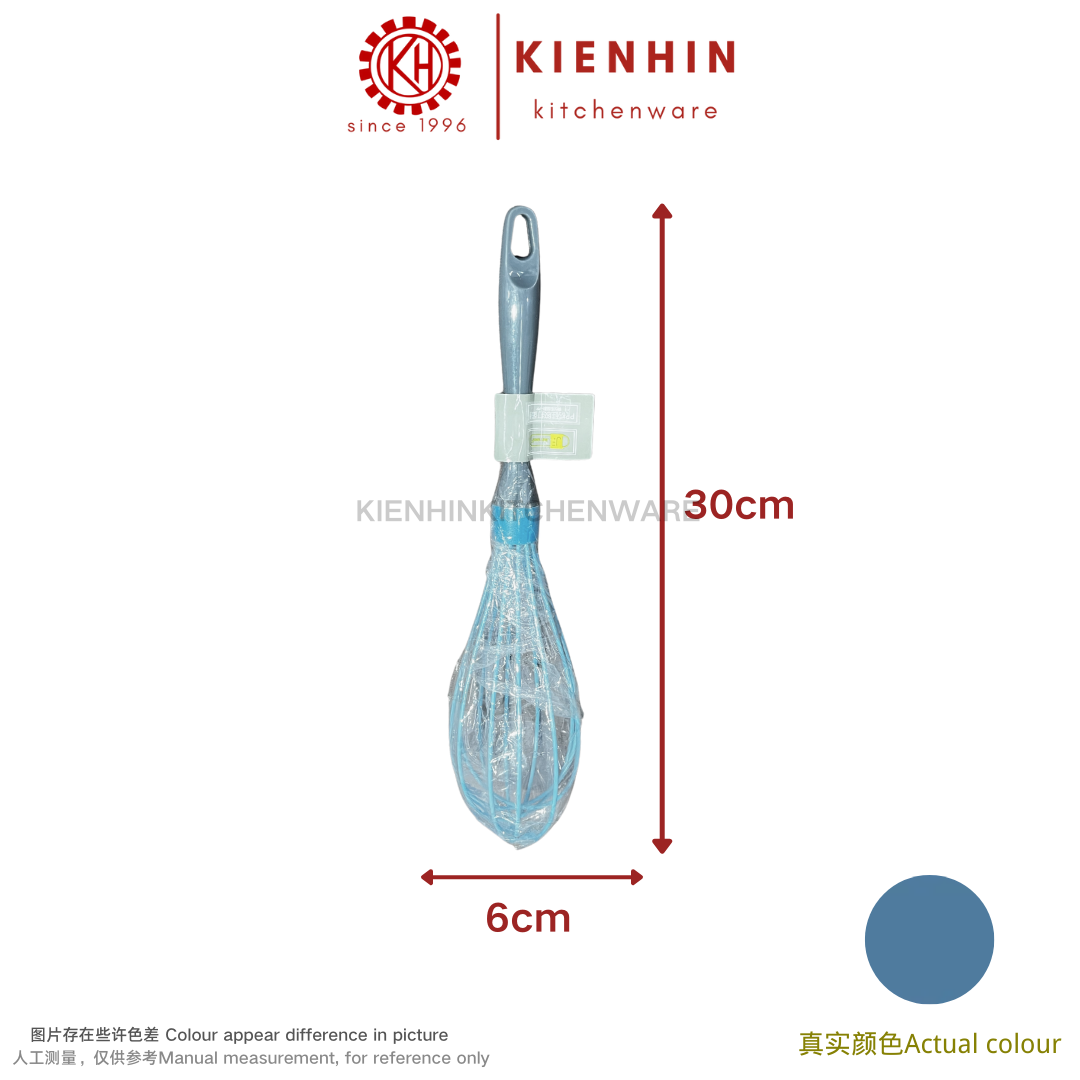 PP HANDLE SILICONE EGG WHISK <12 INCH/寸> | PP柄硅胶打蛋器