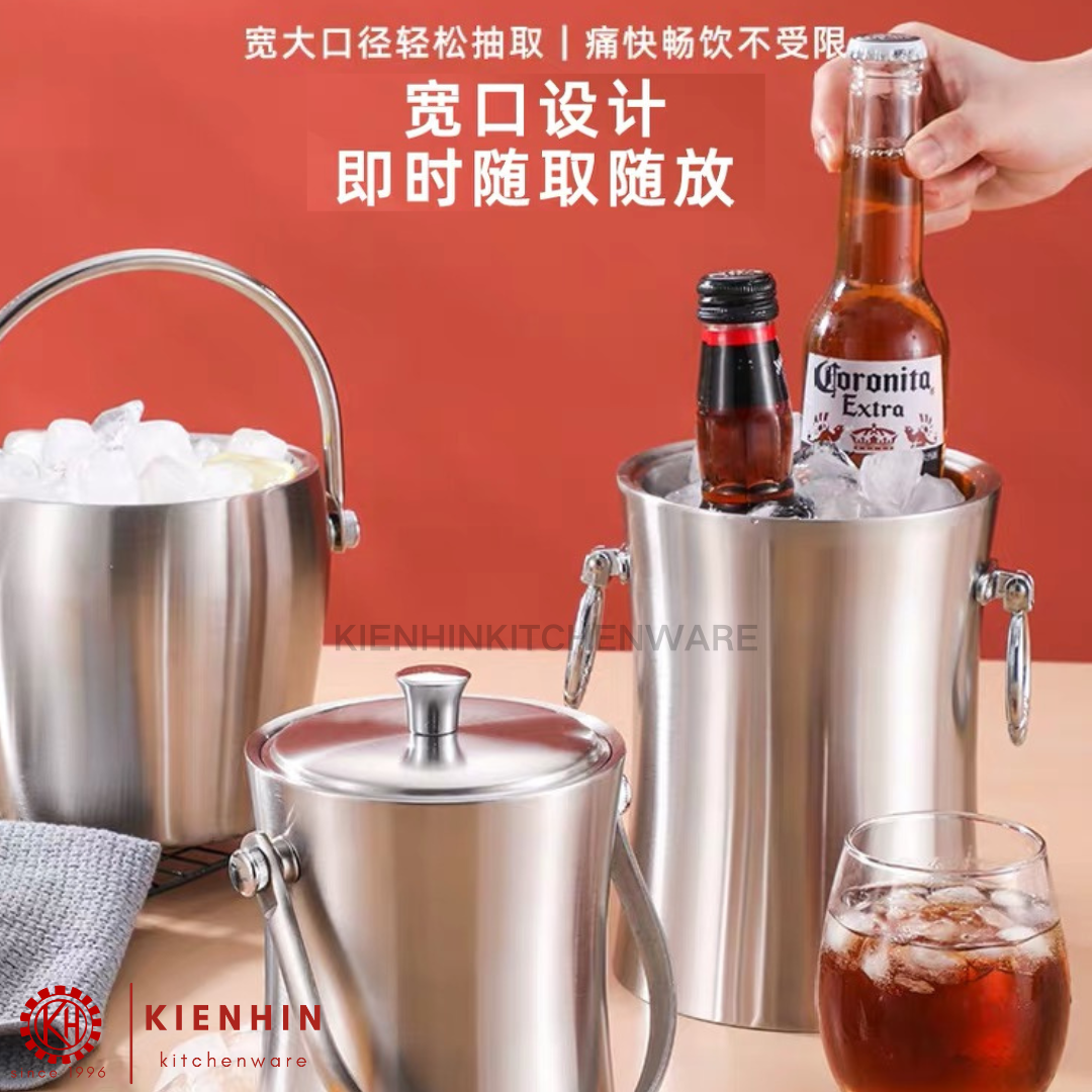 S/S WINE BOTTLE ICE BUCKET | Champagne Bucket | 不锈钢红酒/香槟小蛮腰冰桶 < 2L / 3L >