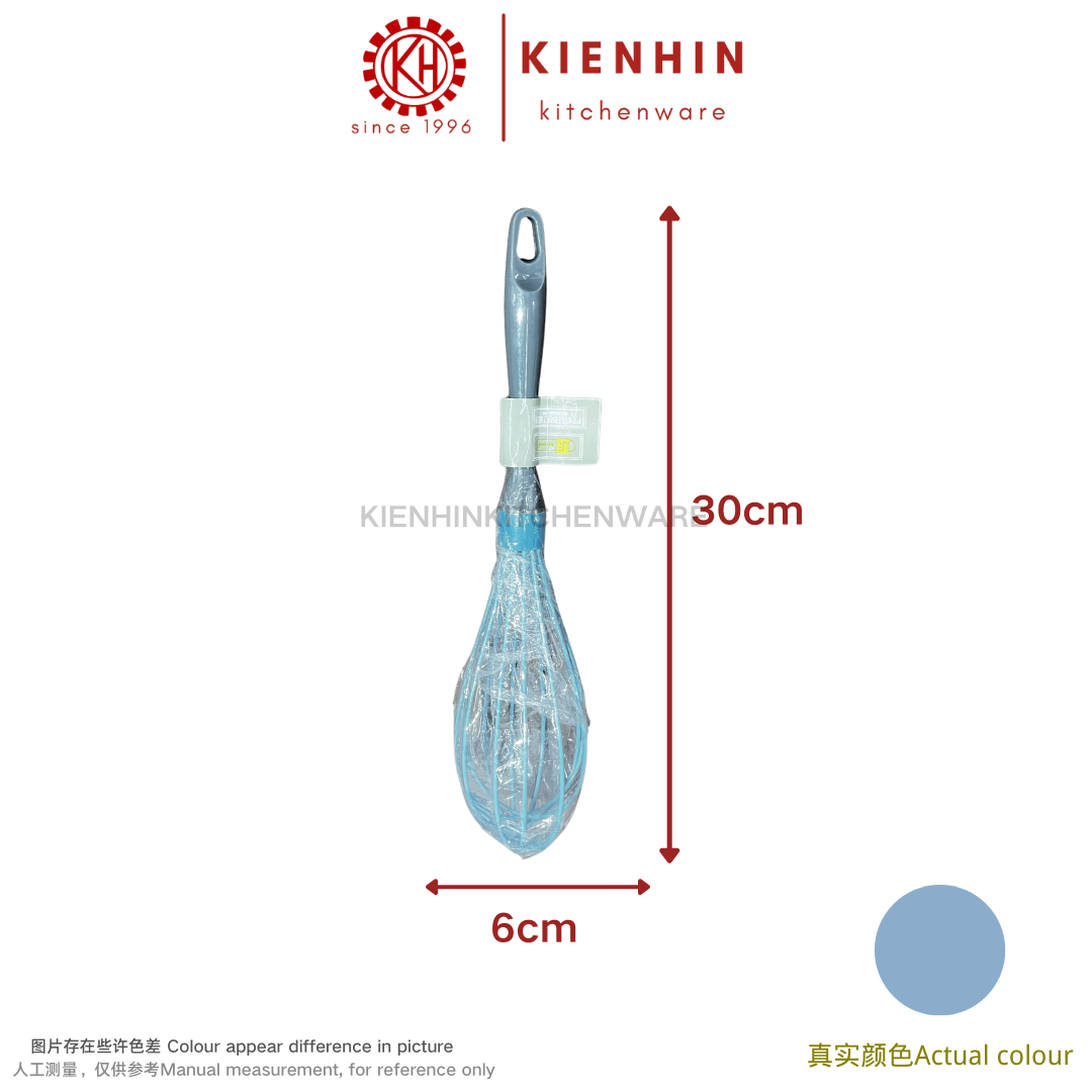 PP HANDLE SILICONE EGG WHISK <12 INCH/寸> | PP柄硅胶打蛋器