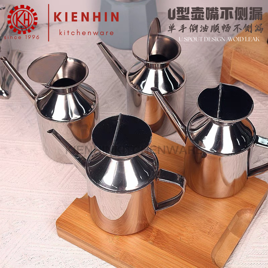 S/S OIL POT DISPENSER | S/S OIL CONTAINER | 白钢油壶 < 450ml / 550ml / 1000ml >