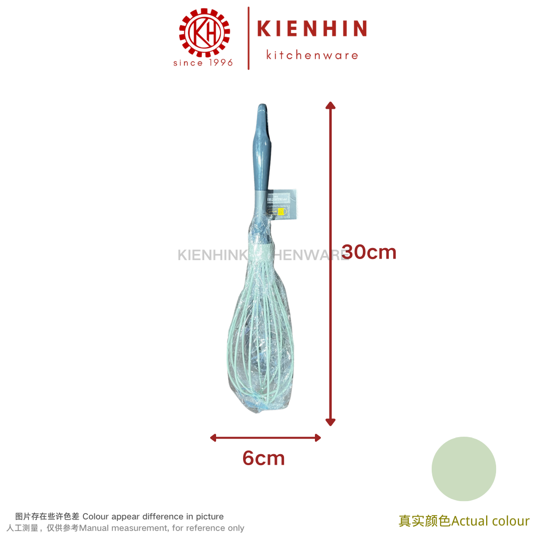 PP HANDLE SILICONE EGG WHISK <12 INCH/寸> | PP柄硅胶打蛋器