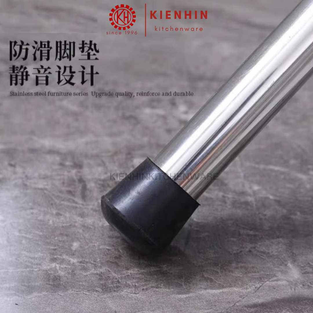 S/S ROUND FOLDING TABLE WITH ROUND TUBE LEG (PATTERN DESIGN) <100*76CM> | 圆形老式圆脚桌 (花纹桌面)