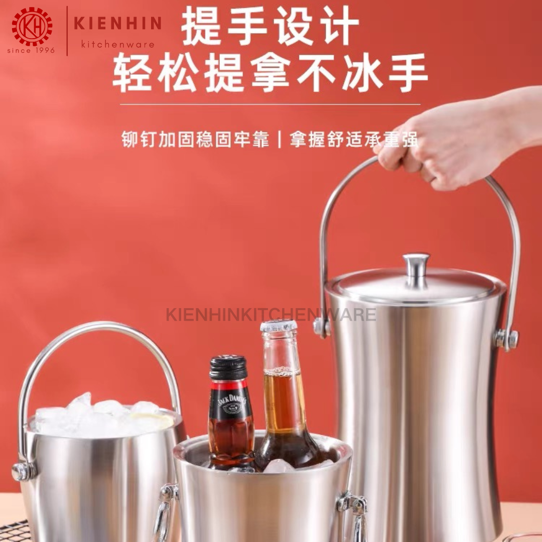 S/S WINE BOTTLE ICE BUCKET | Champagne Bucket | 不锈钢红酒/香槟小蛮腰冰桶 < 2L / 3L >