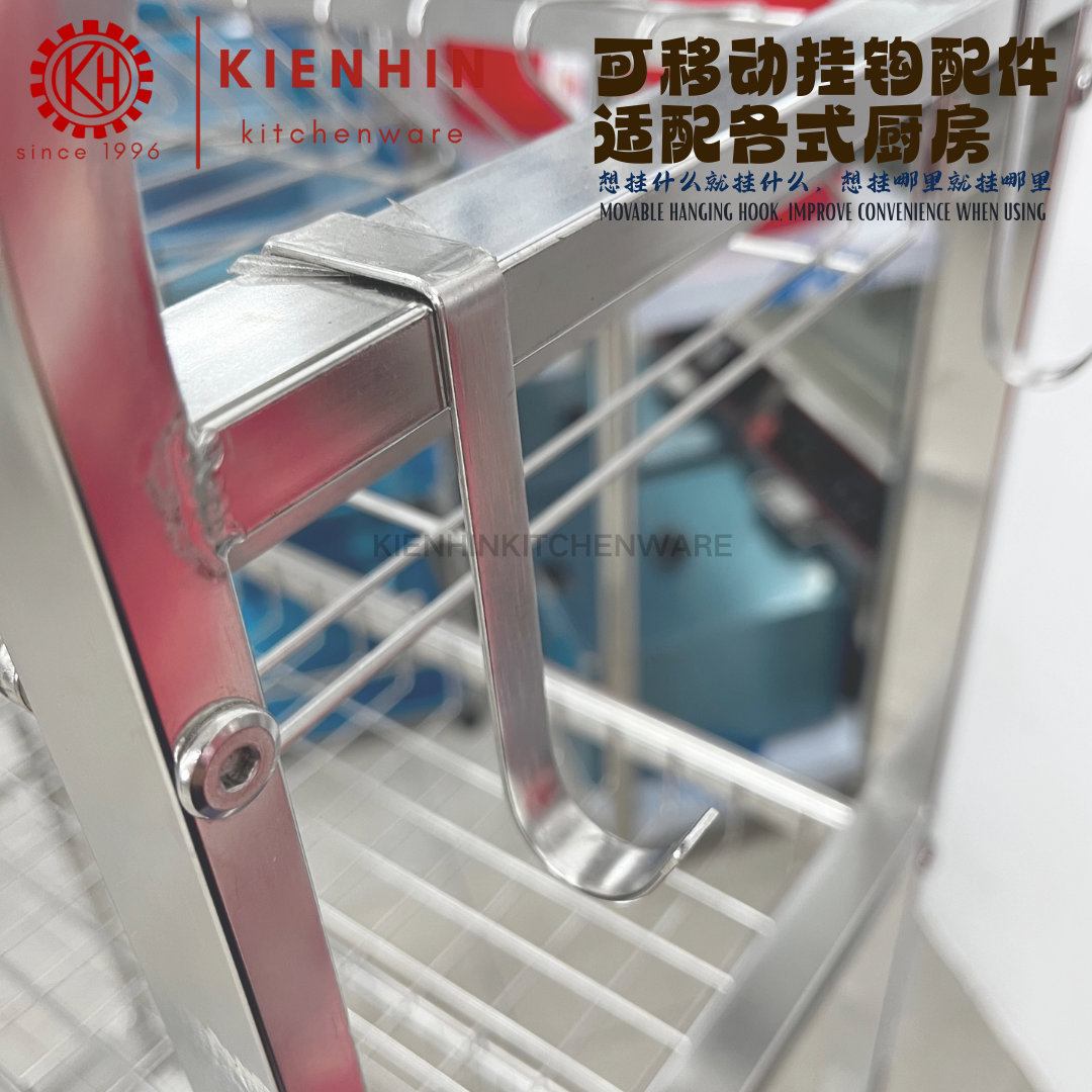 #304 S/S LANDED MOVABLE 4 LAYER DISH RACK / DISH HOLDER | #304不锈钢落地四层可移动碗碟架