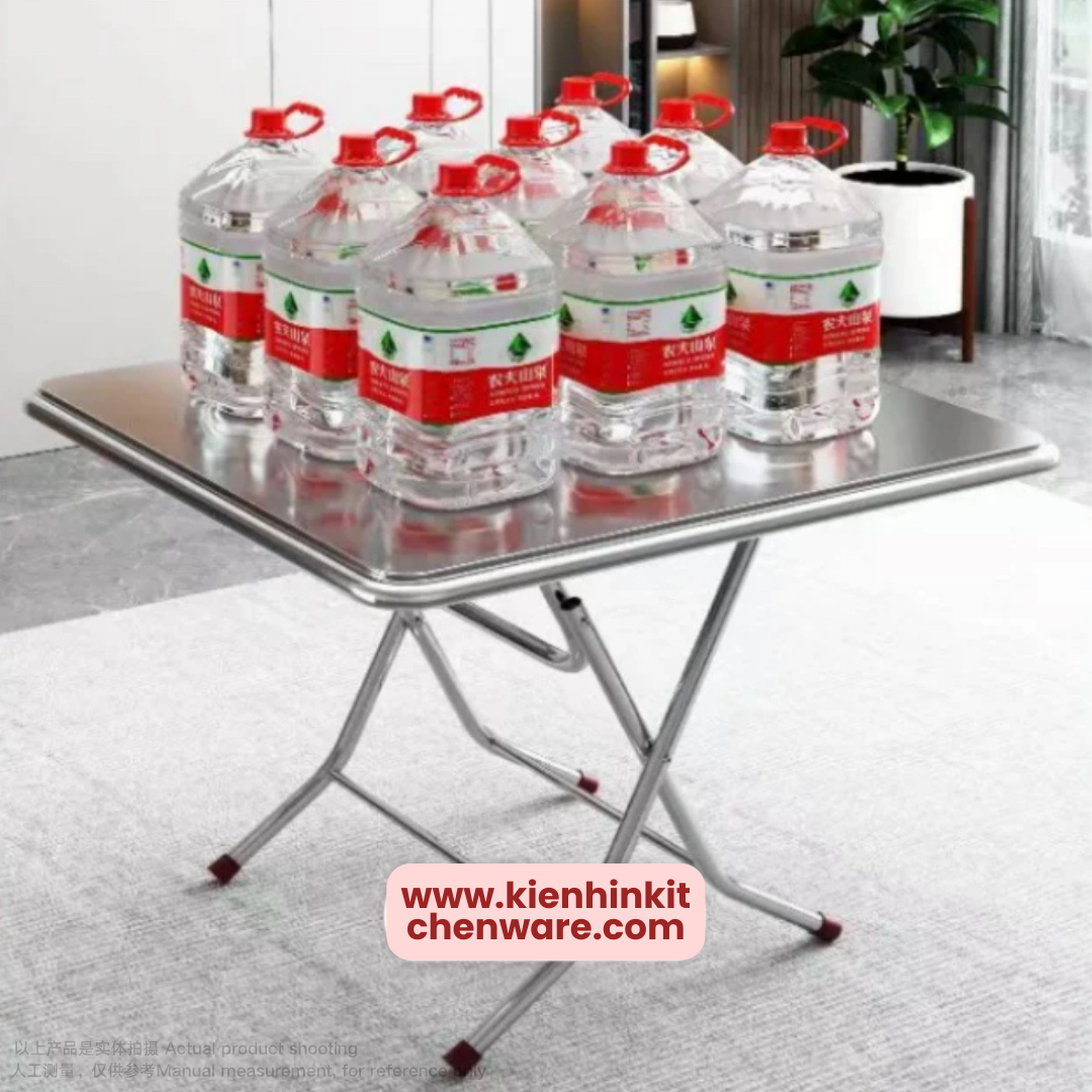 SUS 201 STAINLESS STEEL FOLDABLE SQUARE TABLE < 70 x 70 CM >折叠式小方桌