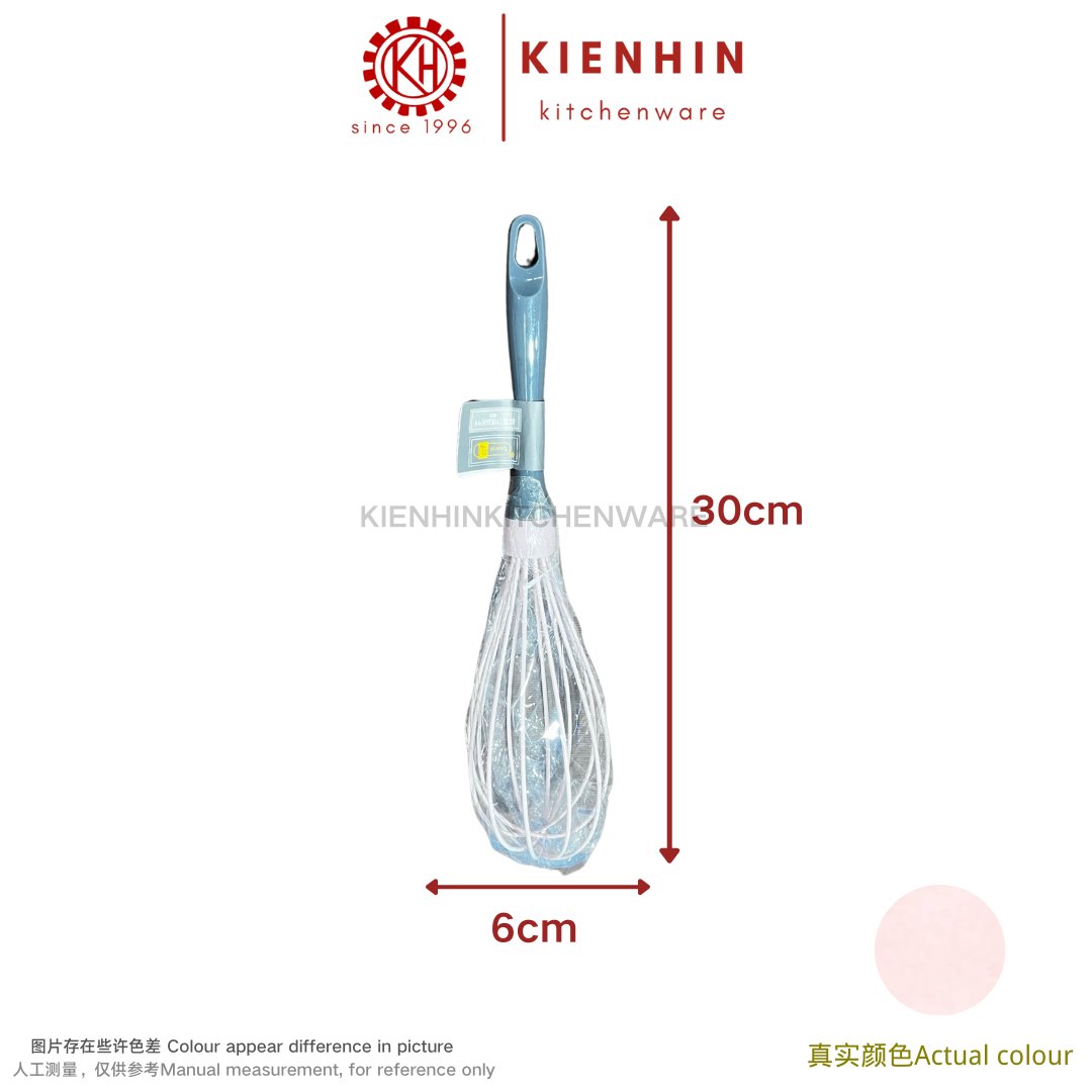 PP HANDLE SILICONE EGG WHISK <12 INCH/寸> | PP柄硅胶打蛋器