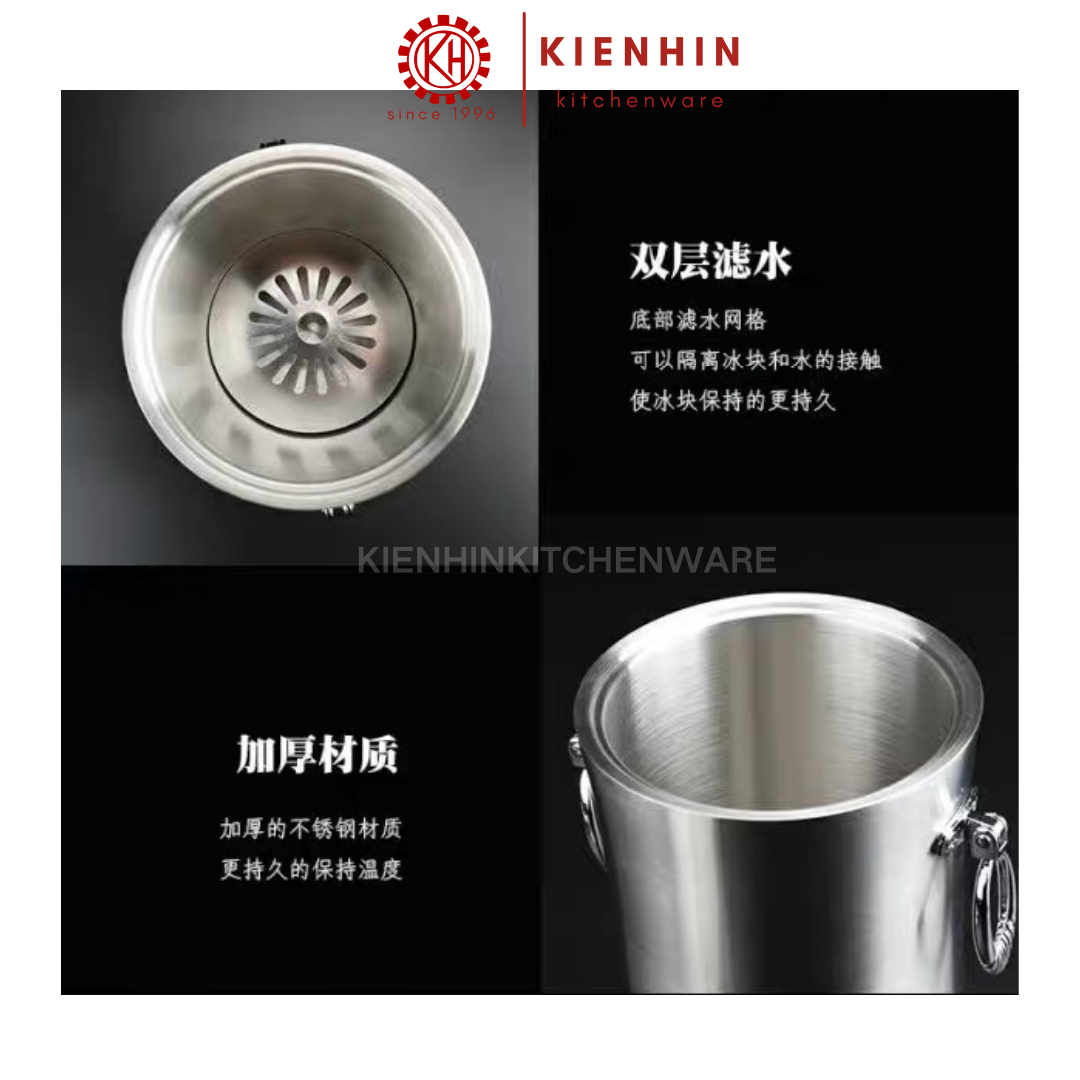 S/S WINE BOTTLE ICE BUCKET | Champagne Bucket | 不锈钢红酒/香槟小蛮腰冰桶 < 2L / 3L >