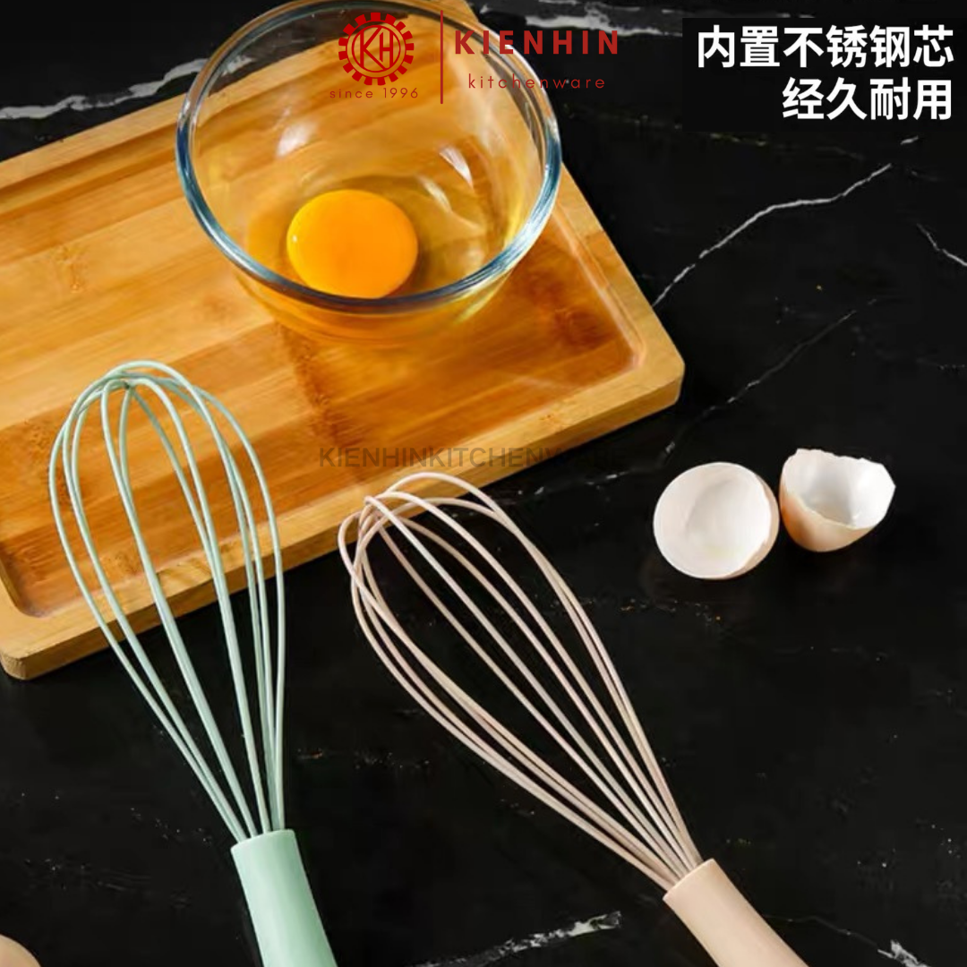 PP HANDLE SILICONE EGG WHISK <12 INCH/寸> | PP柄硅胶打蛋器