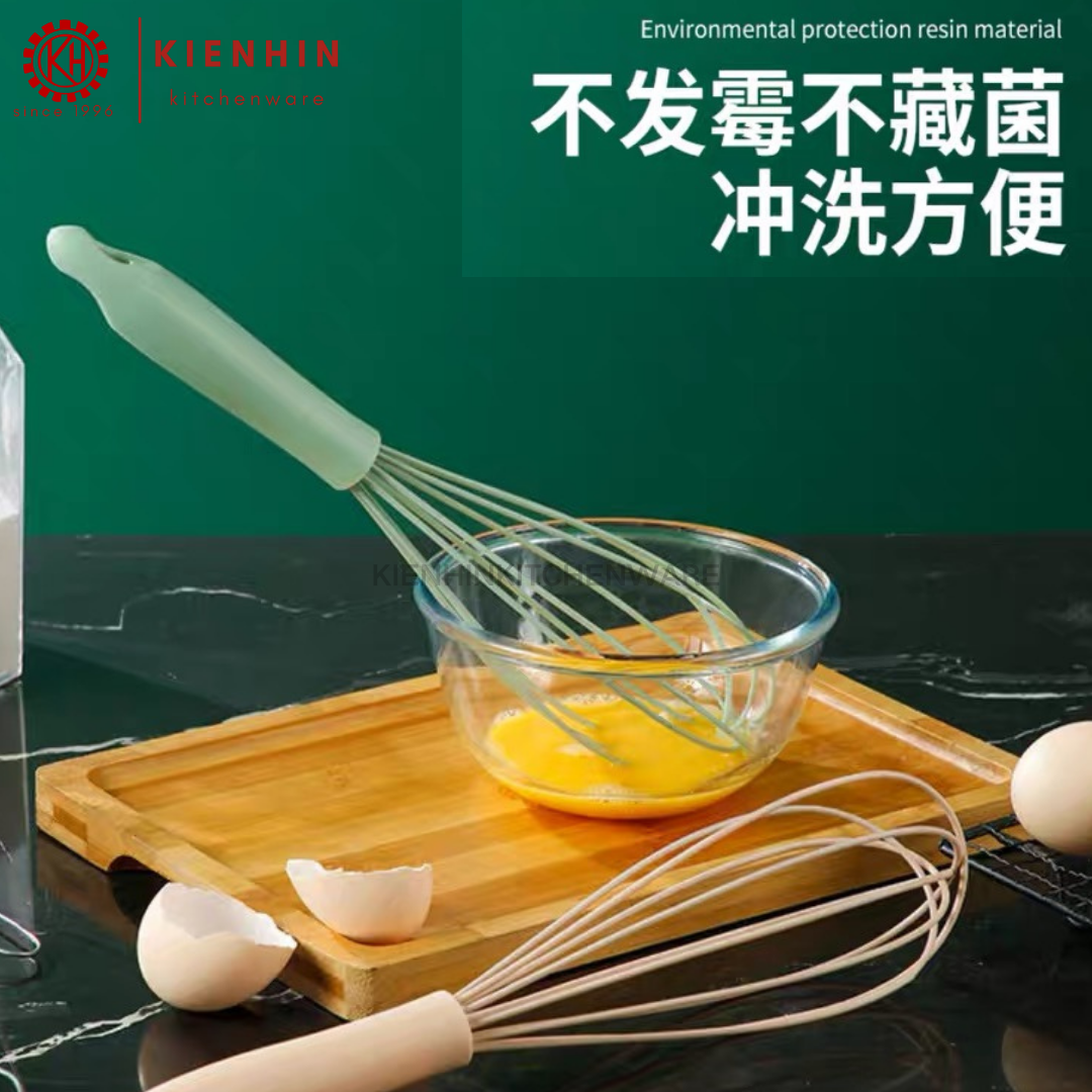 PP HANDLE SILICONE EGG WHISK <12 INCH/寸> | PP柄硅胶打蛋器