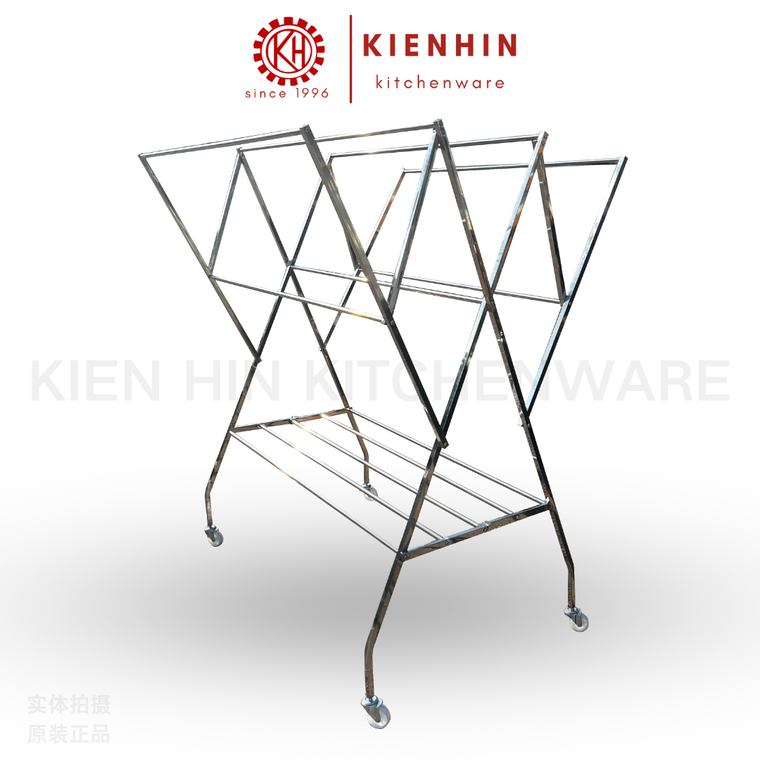 SUS304 STAINLESS STEEL FOLDABLE CLOTHES DRYING RACK-MEGA SIZE(OUTDOOR & INDOOR)落地式晾衣架-加大款(室外&室内)