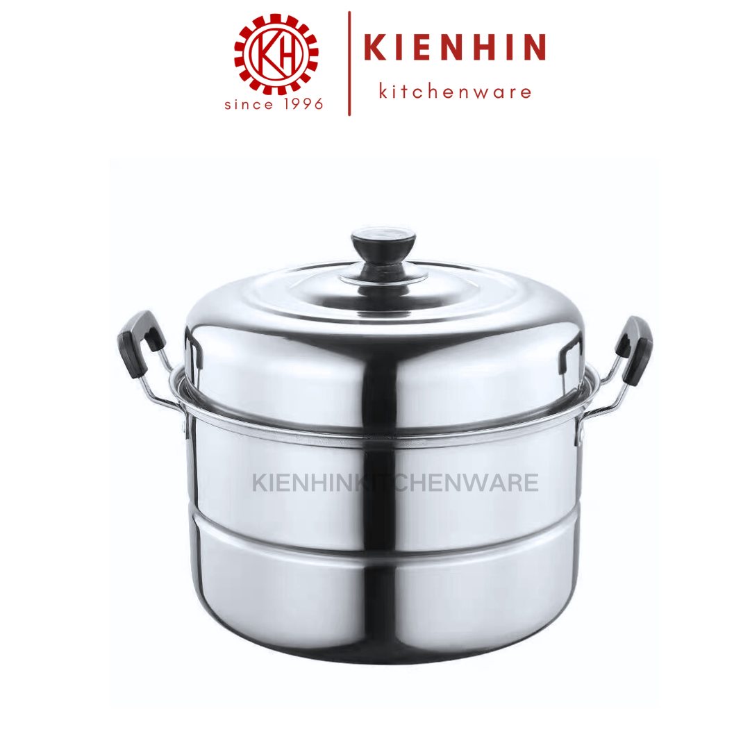 EXTRA THICK S/S DOUBLE LAYER STEAM POT < 42CM > | 超特厚双篦蒸锅 | 超特厚不锈钢双层蒸锅