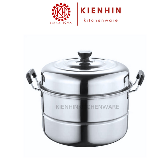 EXTRA THICK S/S DOUBLE LAYER STEAM POT < 42CM > | 超特厚双篦蒸锅 | 超特厚不锈钢双层蒸锅