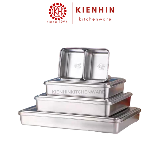 S/S COMPARTMENT SPICES HOLDER SEASONING BOX CONTAINER W/COVER | 日式不锈钢调味盒 < 2-/3-/6- COLUMN/格 >