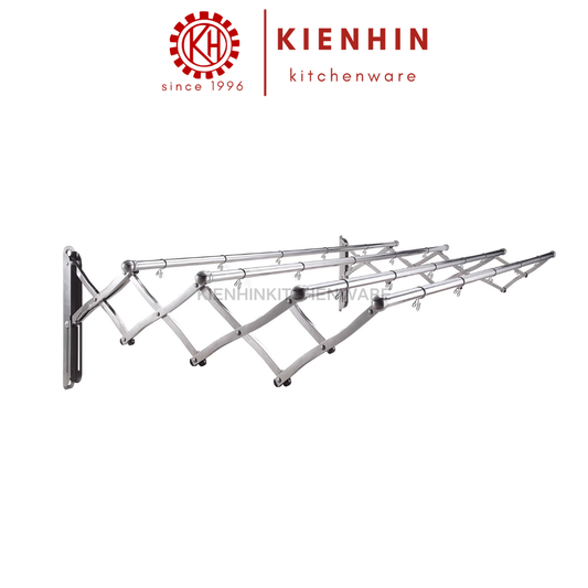#304 S/S PREMIUM WALL MOUNTED CLOTHES HANGER ( 1 SET 4 PIPES) | #304不锈钢豪华版挂壁式可拉伸衣架 < 2M >