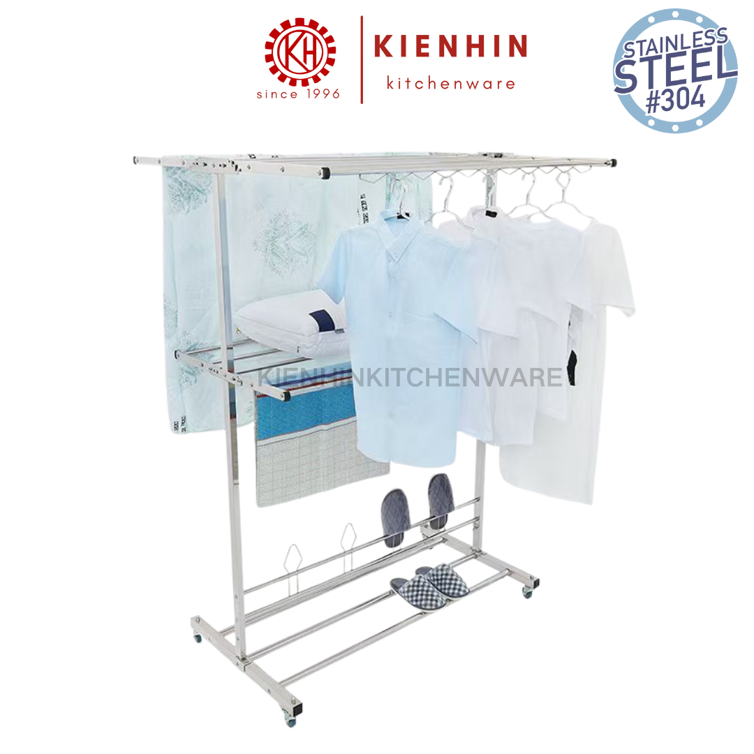#304 STAINLESS STEEL T- SHAPED CLOTHES RACK | #304 白钢T型晾衣架