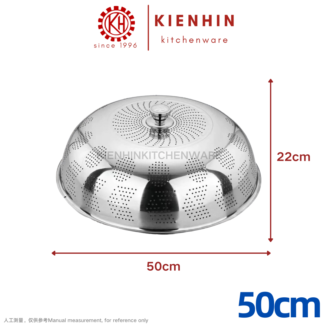 S/S HIGH QUALITY FOOD COVER | DISH COVER | TUDUNG SAJI (HOLE DESIGN) | 高质量白钢多功能高盖菜罩 | 白钢高盖菜篮 (全冲孔设计)