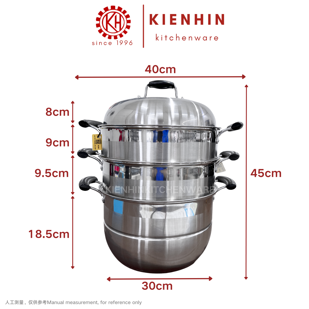 3 LAYER S/S STEAM POT < 30CM > | 不锈钢三层可叠蒸锅