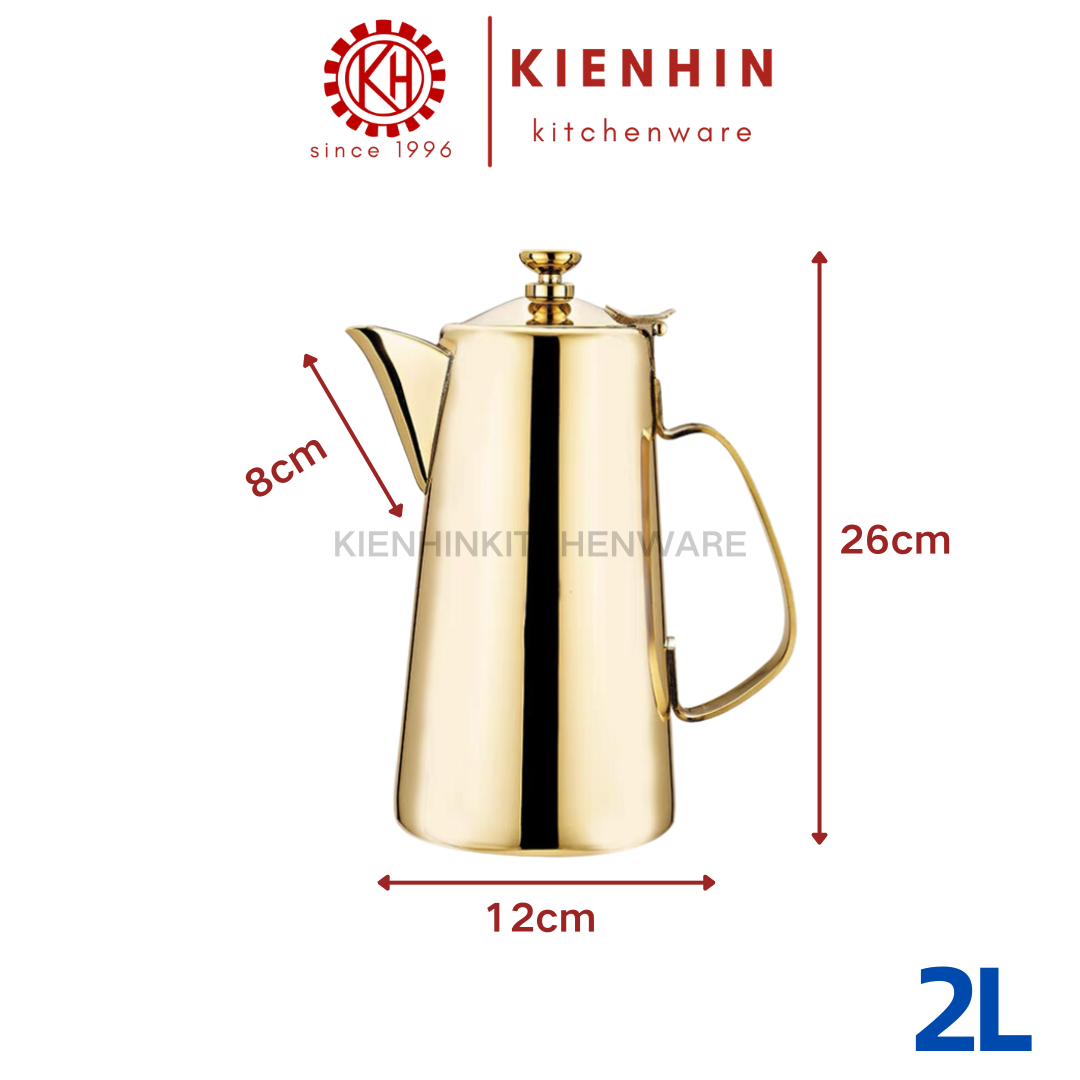 COLD/HOT WATER KETTLE | WATER JUG | TEA POT | JUG CEREK /JUG AIR < 1.9L/2L > [GOLD] | 短/长嘴冷热水壶 [金]