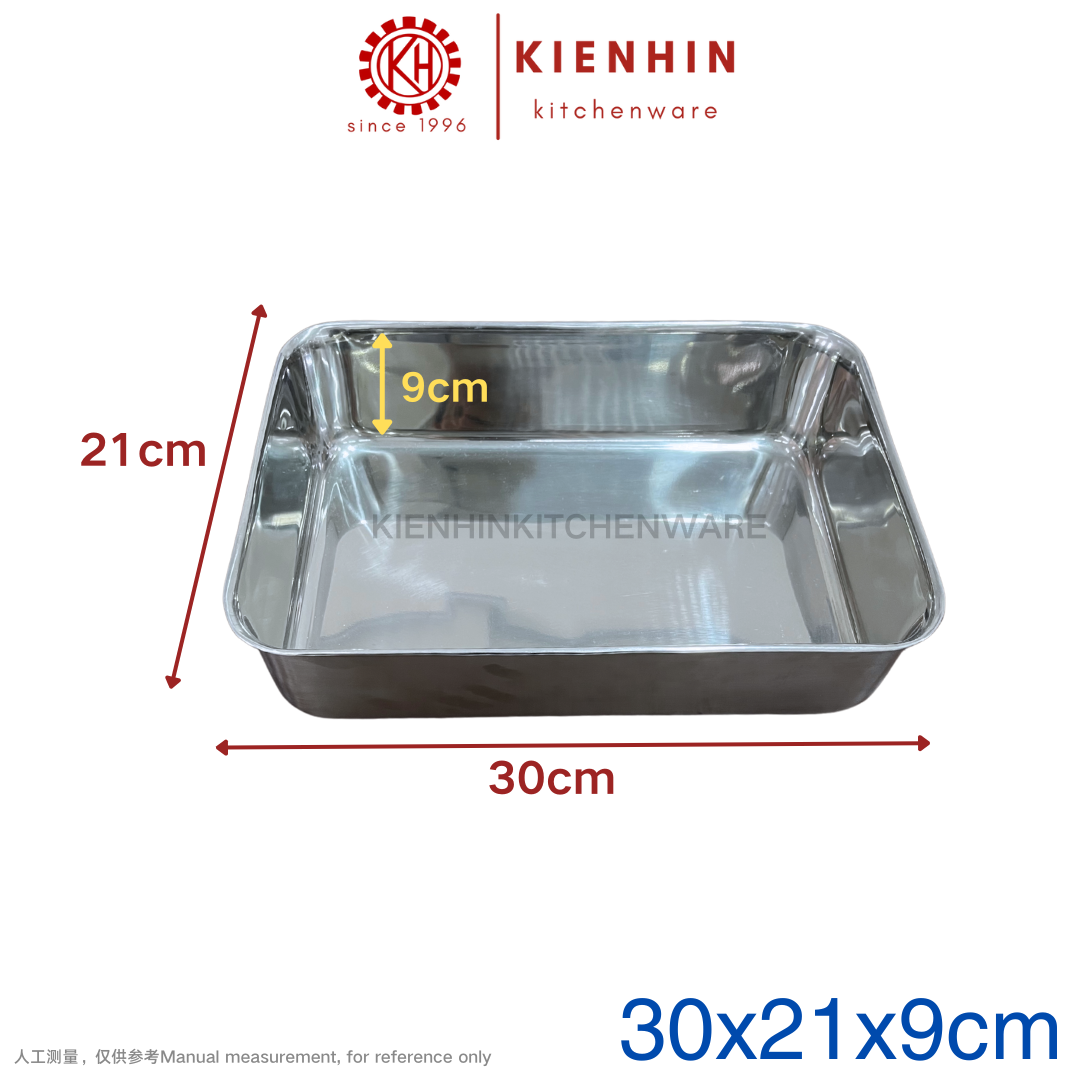 STAINLESS STEEL MULTIPURPOSE EXTRA DEEP FOOD TRAY | DULANG MAKANAN KELULI | 白钢多功能方盘 (加深盘)