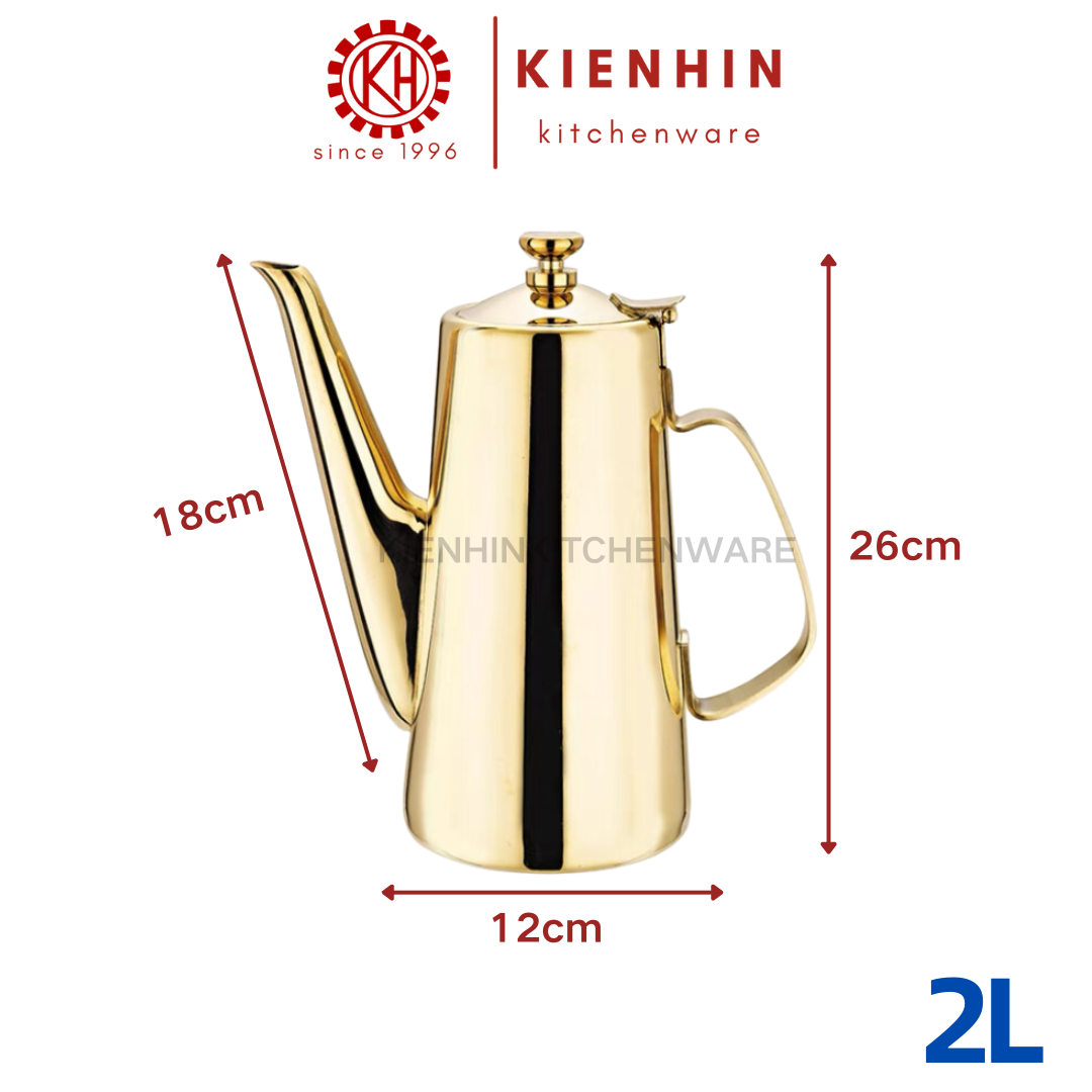COLD/HOT WATER KETTLE | WATER JUG | TEA POT | JUG CEREK /JUG AIR < 1.9L/2L > [GOLD] | 短/长嘴冷热水壶 [金]