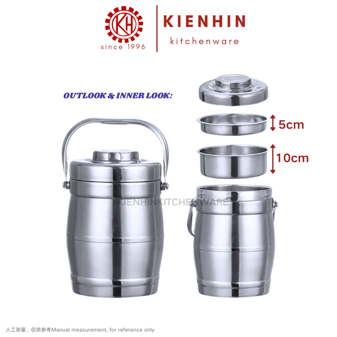 S/S THERMOS PORTABLE POT \ COMPARTMENTS LUNCH BOX | 不锈钢保温提锅/餐盒 <10L>