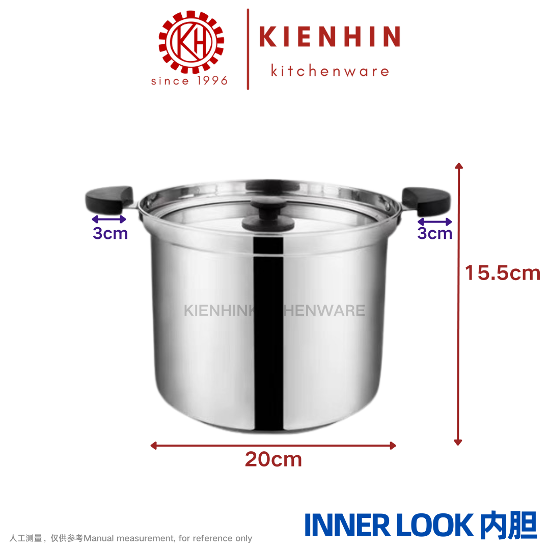 #304 S/S INTELLIGENT MULTIFUNCTION SELF-BOILER POT < 4.5L > | #304气电多用免火再煮锅