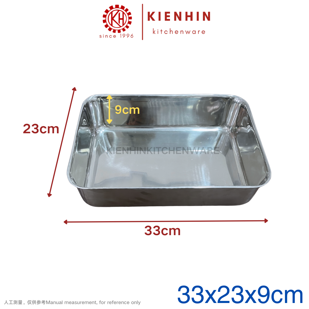 STAINLESS STEEL MULTIPURPOSE EXTRA DEEP FOOD TRAY | DULANG MAKANAN KELULI | 白钢多功能方盘 (加深盘)