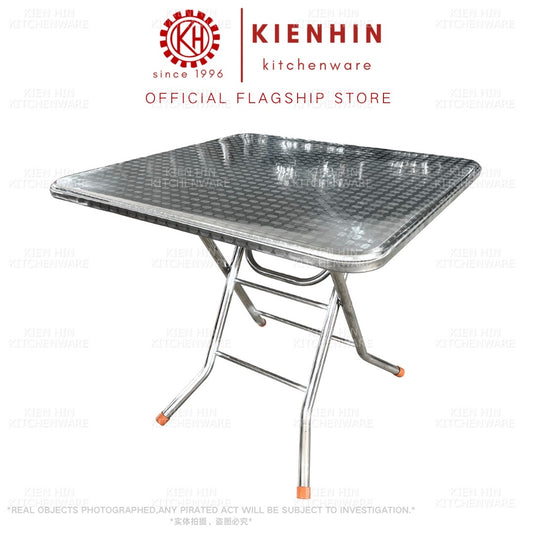 SUS 201 STAINLESS STEEL FOLDABLE SQUARE TABLE < 90 x 90 CM >折叠式方桌