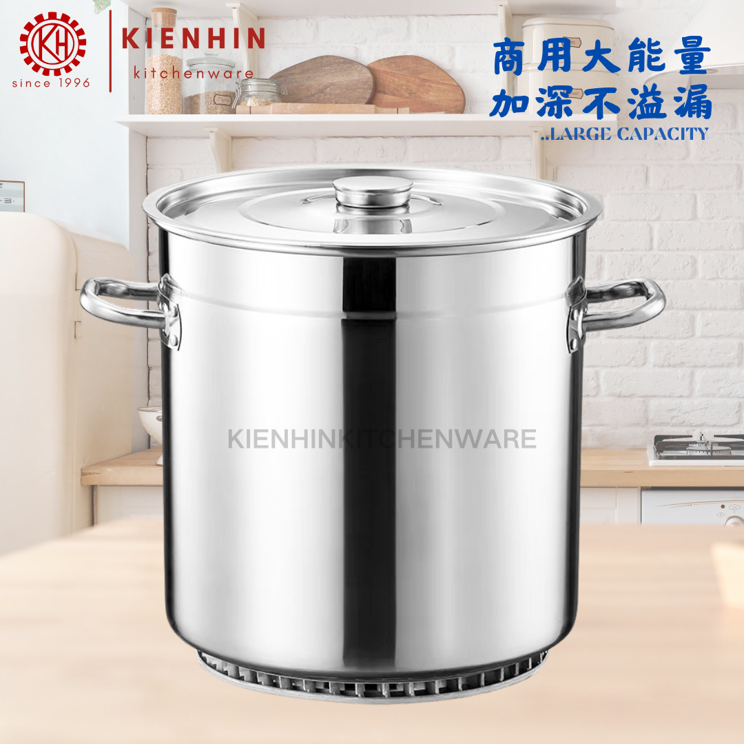 S/S ENERGY SAVING BARREL | 不锈钢翅片复底节能桶 [ COOK FASTER / 更快速 ] < 35cm/40cm >
