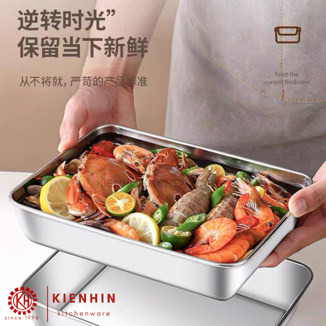 S/S CONTAINER BOX WITH PP COVER | 聚丙烯(PP)透视盖不锈钢保鲜盒