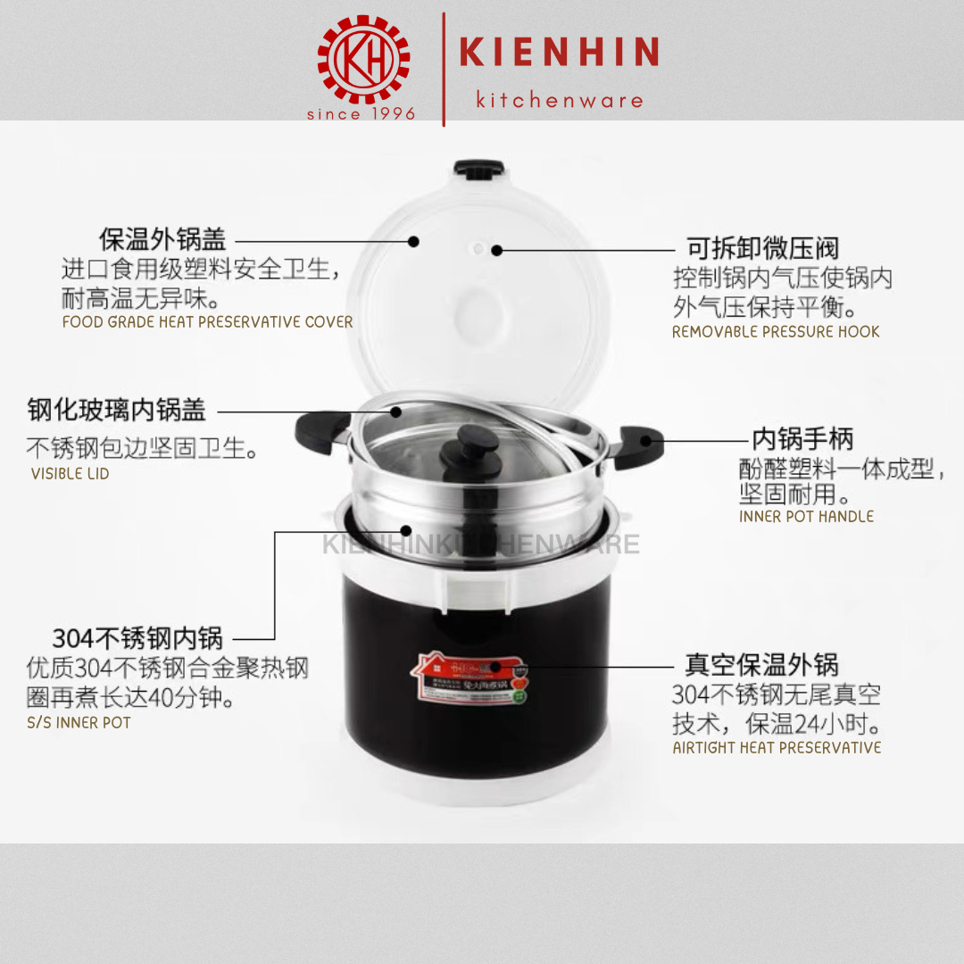 #304 S/S INTELLIGENT MULTIFUNCTION SELF-BOILER POT < 4.5L > | #304气电多用免火再煮锅