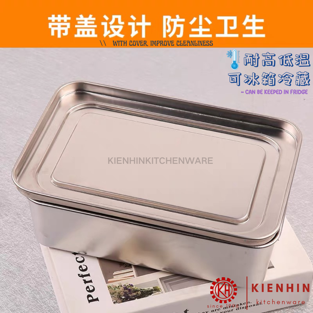 S/S COMPARTMENT SPICES HOLDER SEASONING BOX CONTAINER W/COVER | 日式不锈钢调味盒 < 2-/3-/6- COLUMN/格 >