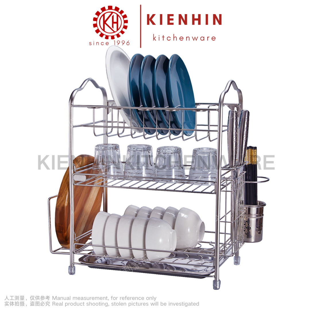 S/S #304 DISH RACK< 3 LAYER/3 层 > 三层碗碟架