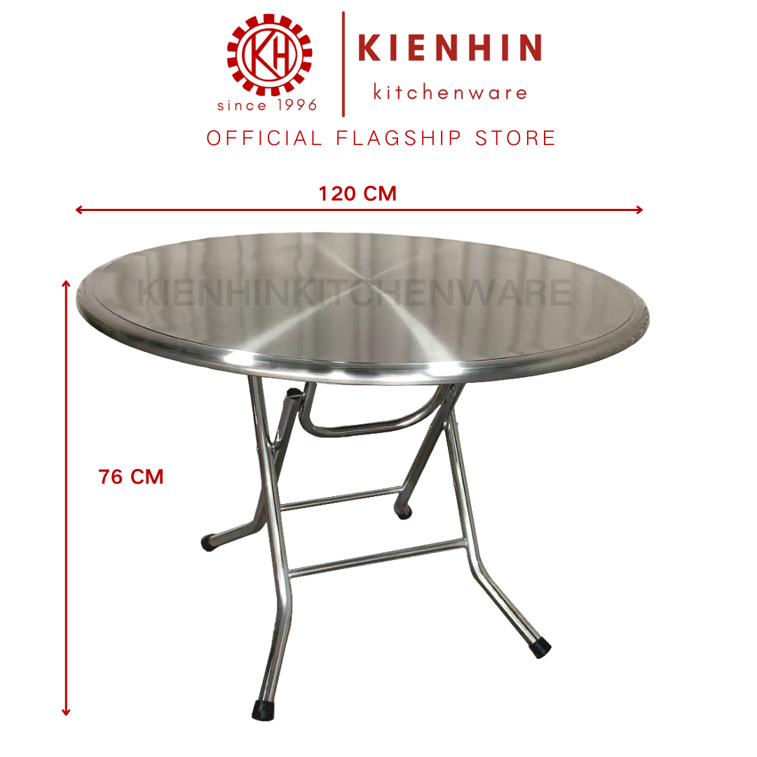 SUS 304 STAINLESS STEEL FOLDABLE ROUND TABLE - 1.2M 折叠式圆桌 - 1.2米